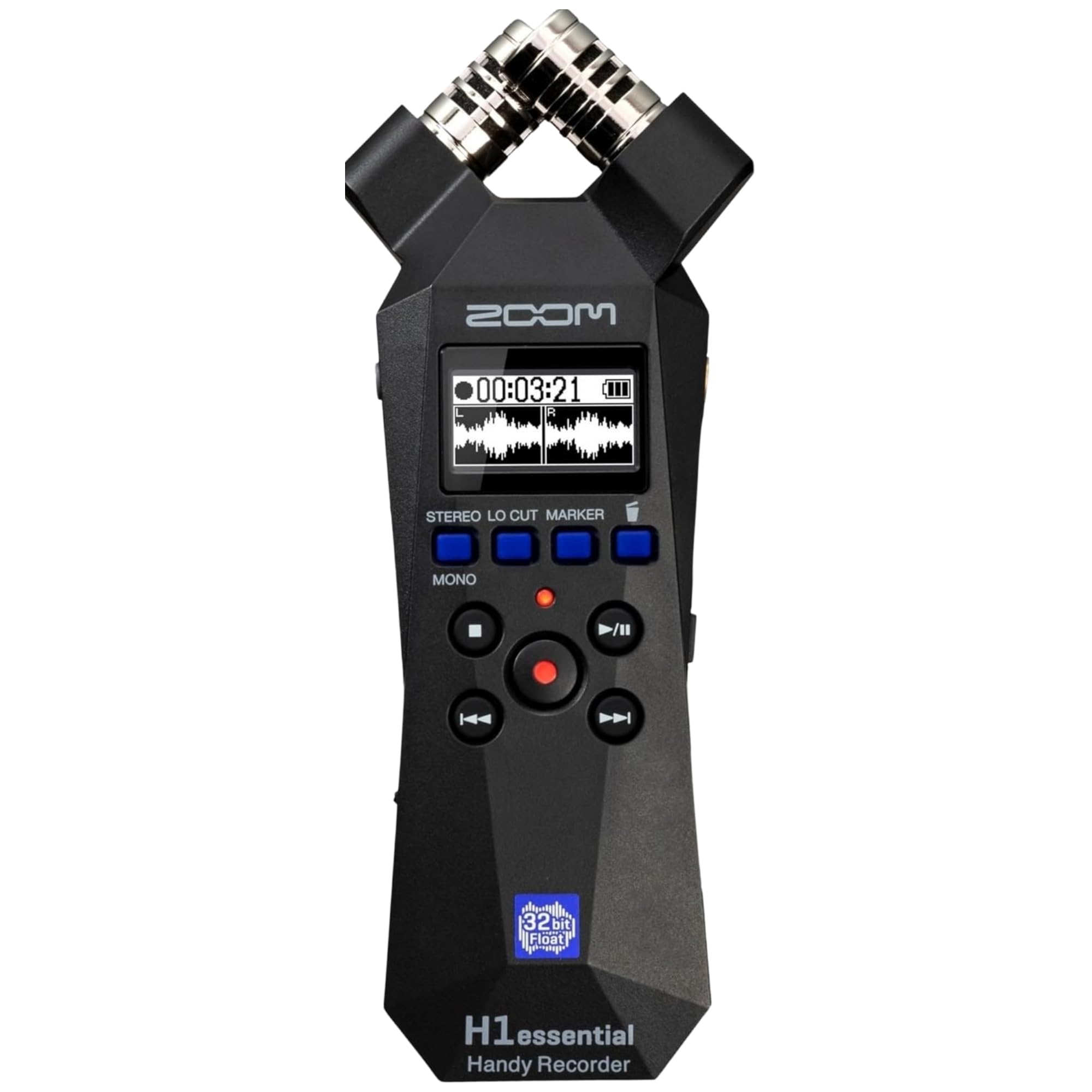 

ZOOM H1 essential handy recorder with float recording support performances without XY stereo microphone compatible 32-bit [records distortion], чорний