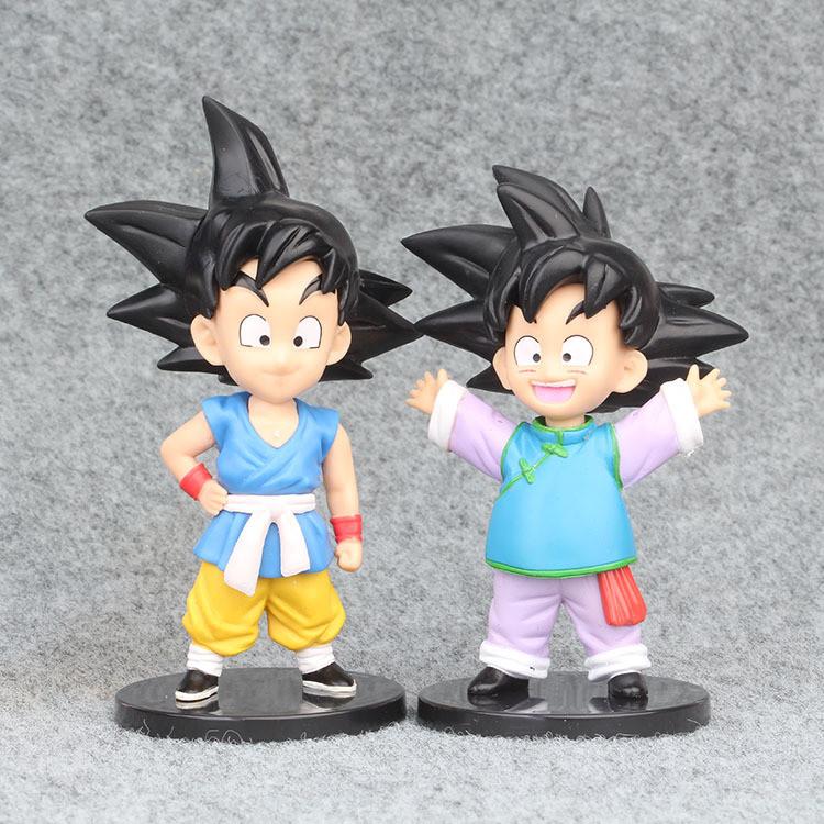 Adorable Q Version Childhood Goten And Trunks Dragon Ball Figurines Pvc Collectibles