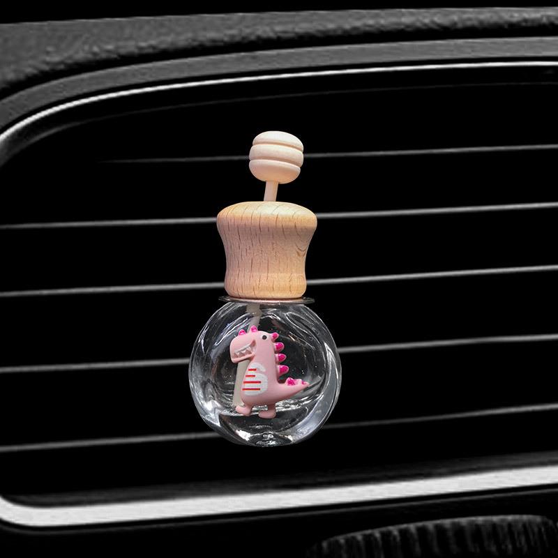 Cartoon Car Air Vent Perfume Bottle Clip - Cute Glass Interior Decoration Freshener