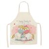 Kuchyňská zástěra Kreslený hudební potisk Jednorožec Bavlněná lněná zástěra bez rukávů Muži a ženy Nástroje pro čištění domácnosti
