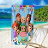 Ultra-Soft Beach Towel with Cocomelon Theme,Ideal for Pool - Camping, Diving - Perfect Travel Essential, Vibrant Beach Towel.