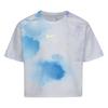 Girls Tie Dye Crew Neck Regular Crop T-Shirt