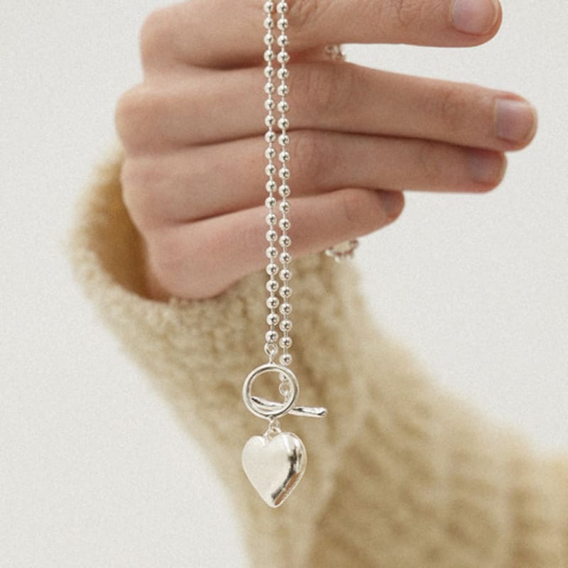 REINDEER [SILVER 925] HOLIDAY HEART necklace 02