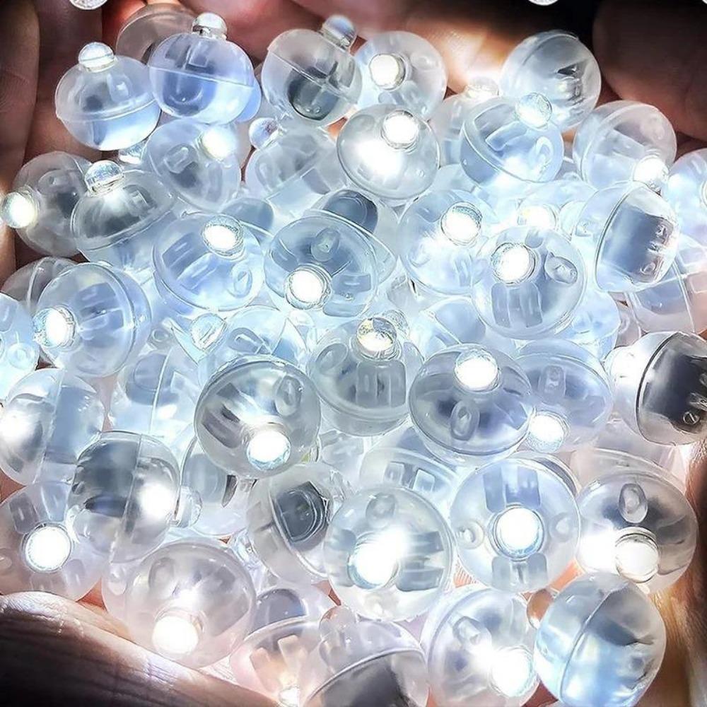 100pcs LED Balloon Lights Mini Ball Light Round LED Multicolor Flash Ball Lamp Paper Lantern Balloon Party Long Standby Time