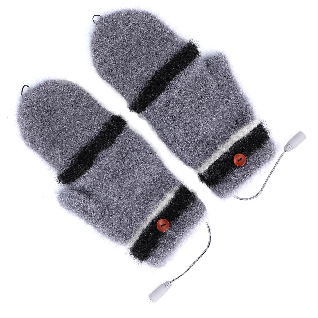 Beheizte Fingerhandschuhe, Fäustlinge, USB, doppelseitig, wärmer, Laptop-Handschuhe für den Winter