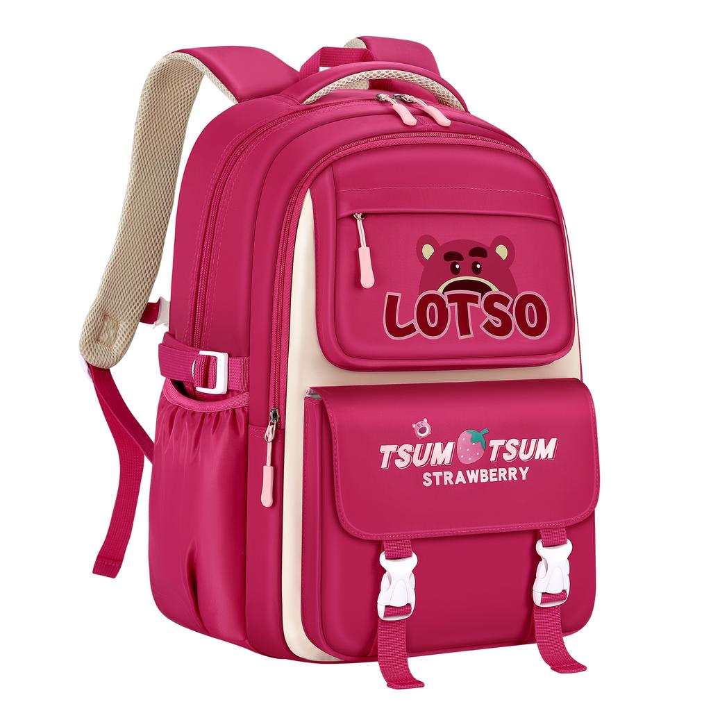 Disney Strawberry Bear Fashionable Versatile Comfortable Large Capacity Backpack Kids backpack Pink ST80235