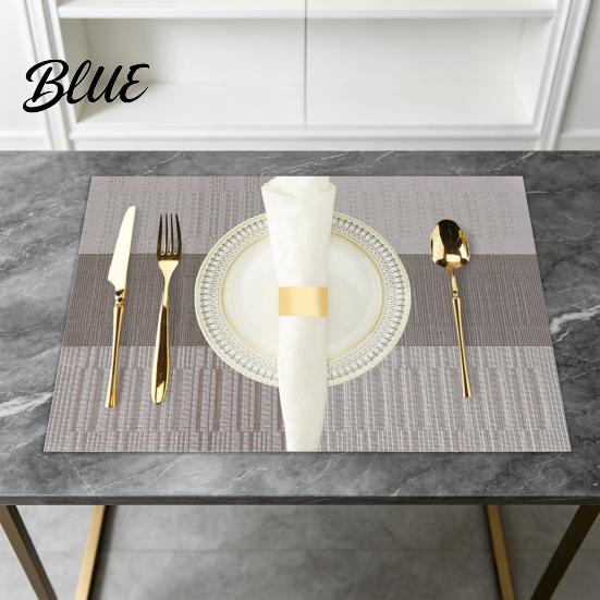Heat-resistant Table Mats Simple Waterproof Heat for Resistant PVC Placemats Dining Anti-scalding Washable Kitchen Tableware Eco-friendly