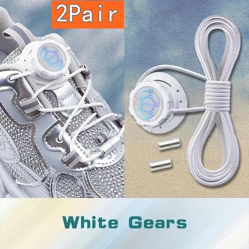 Install Simple Swivel Buckle Laces Automatic Shoelaces Without Ties Unisex Thick Rope Tennis Sneakers Shoelace Shoe Accessories