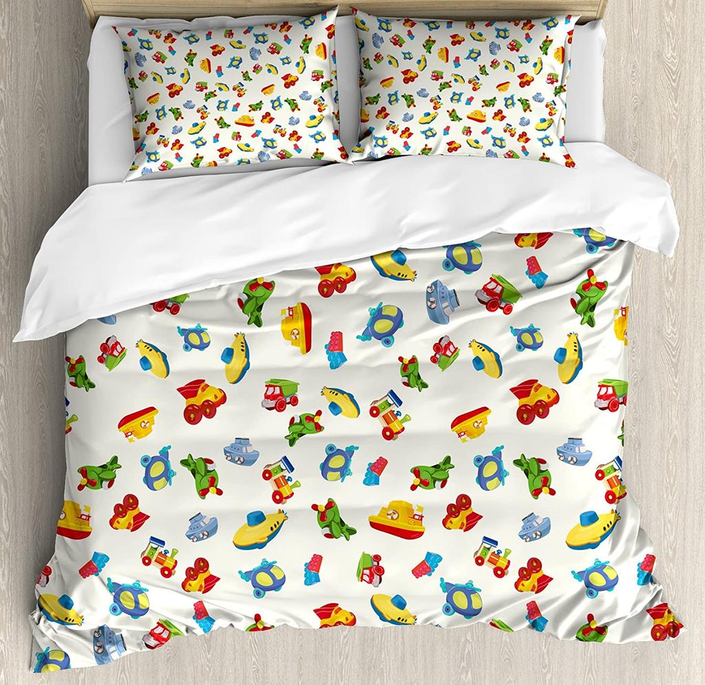 Kids Bedding Set For Bedroom Bed Home Skiing Penguins On Snowboards Winter Sports Themed P Duvet Cover Quilt Cover Pillowcase