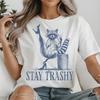 Cute Raccoon For Autumn But Wild Raccoon Tshirt Streetwear Shortsleeved Printed Fashion Harajuku Style Topunisex Clothing