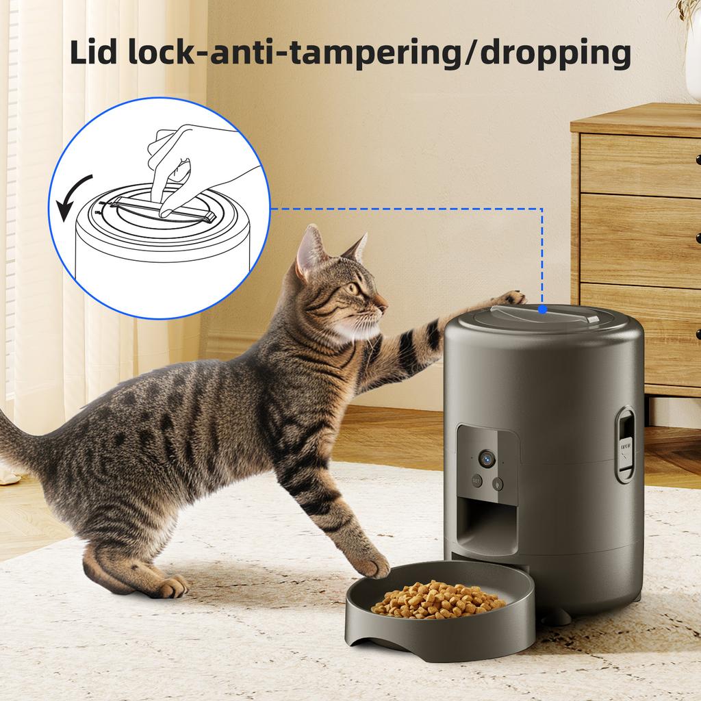 2L Camera Pet Feeder Timing Smart Automatic Feeder For Cats Dog Button WIFI APP Video Intelligent Dry Food Dispenser Dog Bowl