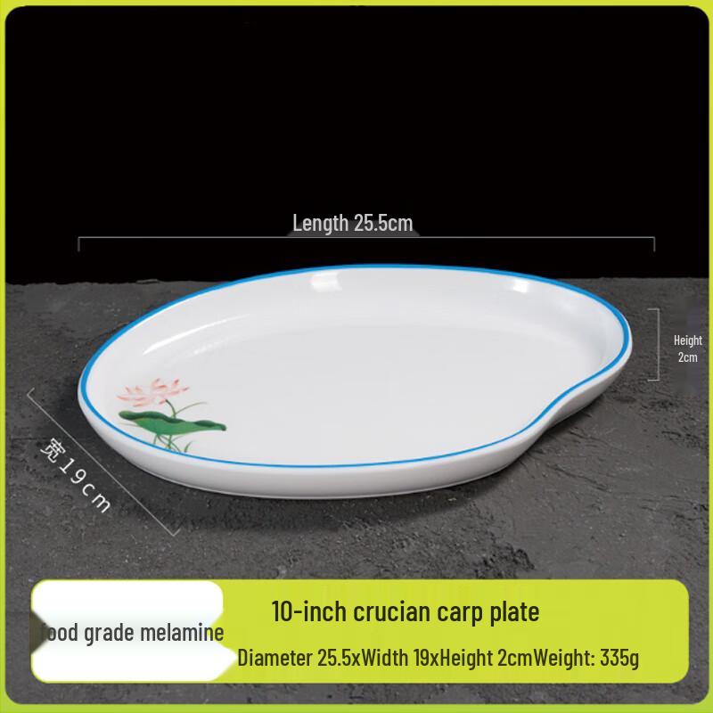 Jiubing Blue Lotus Melamine Dinner Plates 2-pack