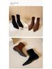 Weiwei Girl Autumn/Winter Suede Pointed Toe Flat Ankle Boots for Women