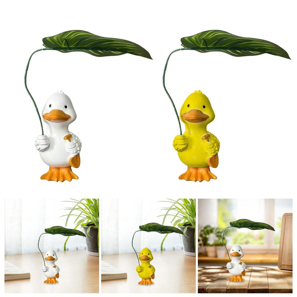 Duck Statue Decorative Birthday Gift Duck Figurine Desktop Craft Ornament for Office Indoor Outdoor Shelf Cabinet Living Room