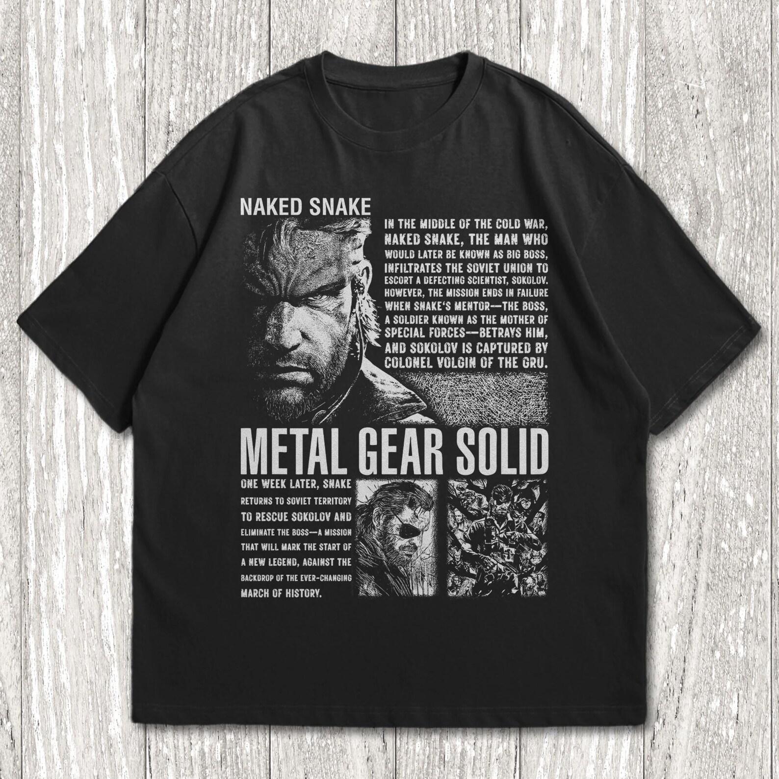 Metal Gear Solid Unisex Tee, Metal Gear Solid T-Shirts, Retro Vintage Apparel, Short-Sleeve Tee, Funny Metal Gear Tee 4XL