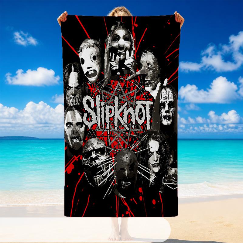 Quick Dry Beach Towel Slipknot Pattern, Lightweight Absorbent Towel for Pool Beach Vacation Use