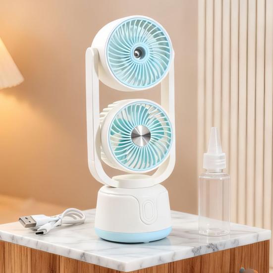 Misting Cooling Fan, Portable USB Handheld Fan with Water Spray, Desktop Mini Fan for Office Home, Personal Humidifier