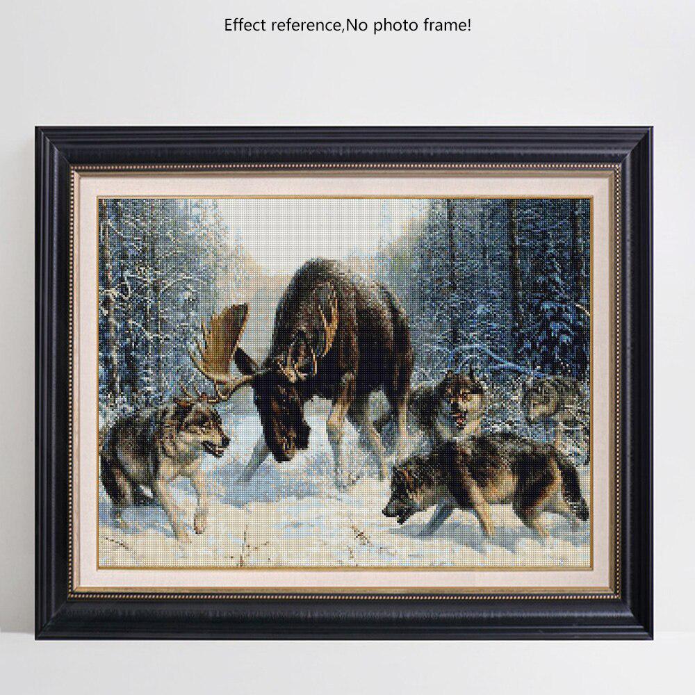 Diamond Painting Arrivals Animals Diamond Embroidery Cross Stitch Kits Diamond Mosaic Wolf Picture