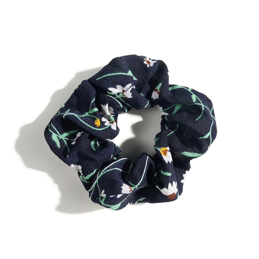 Leopard Print Hair Band Bohemian Large Intestine Band Small Fresh Commuter Rubber Band Flower Print Head Band Head Rope