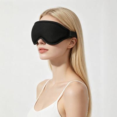 Breathable Sleep Eye Mask 3D Contoured Blackout Eye Cover Practical 3D Contoured Eye Mask  Travel