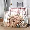 1pc Marilyn Monroe with Kiss Marks on Background print print blanket soft bedding sofa bedroom home decor fan goods q94