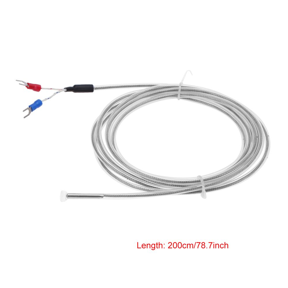 Termopar Tipo K PTFE 2 Hilos Impermeable Resistencia a la Corrosión