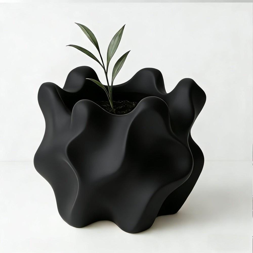 Desktop Storage Succulent Pot 3D Printed Flowerpot Modern Retro Planter Pot  Office