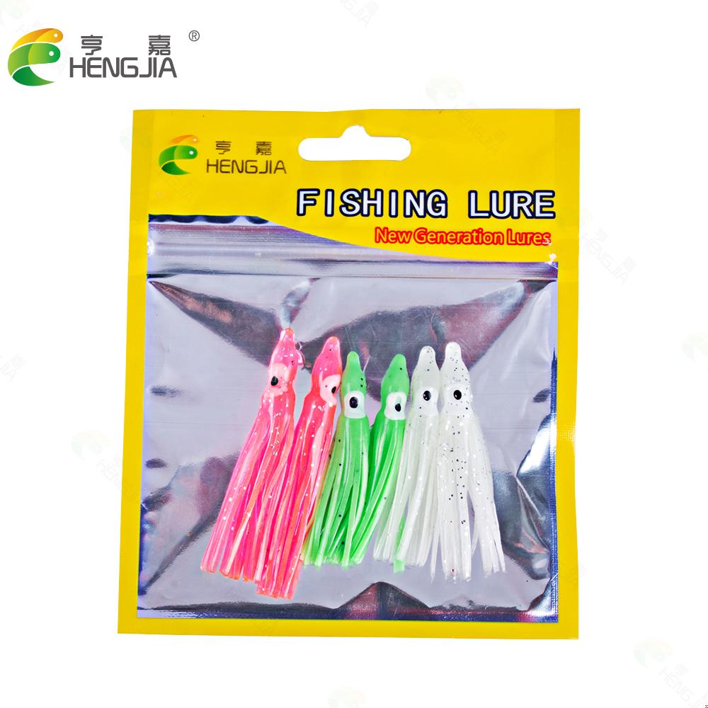 10Pcs 5CM Squid Skirts Octopus Soft Lure Fishing Lure Artificial Tuna Bait Pesca Octopus Wobblers  Sailfish Marlin Baits