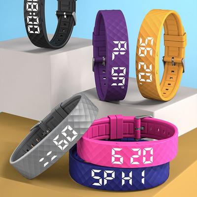 8Sets Alarm Settings Alarm Clock Watch Waterproof Fitness Wristbands for Students