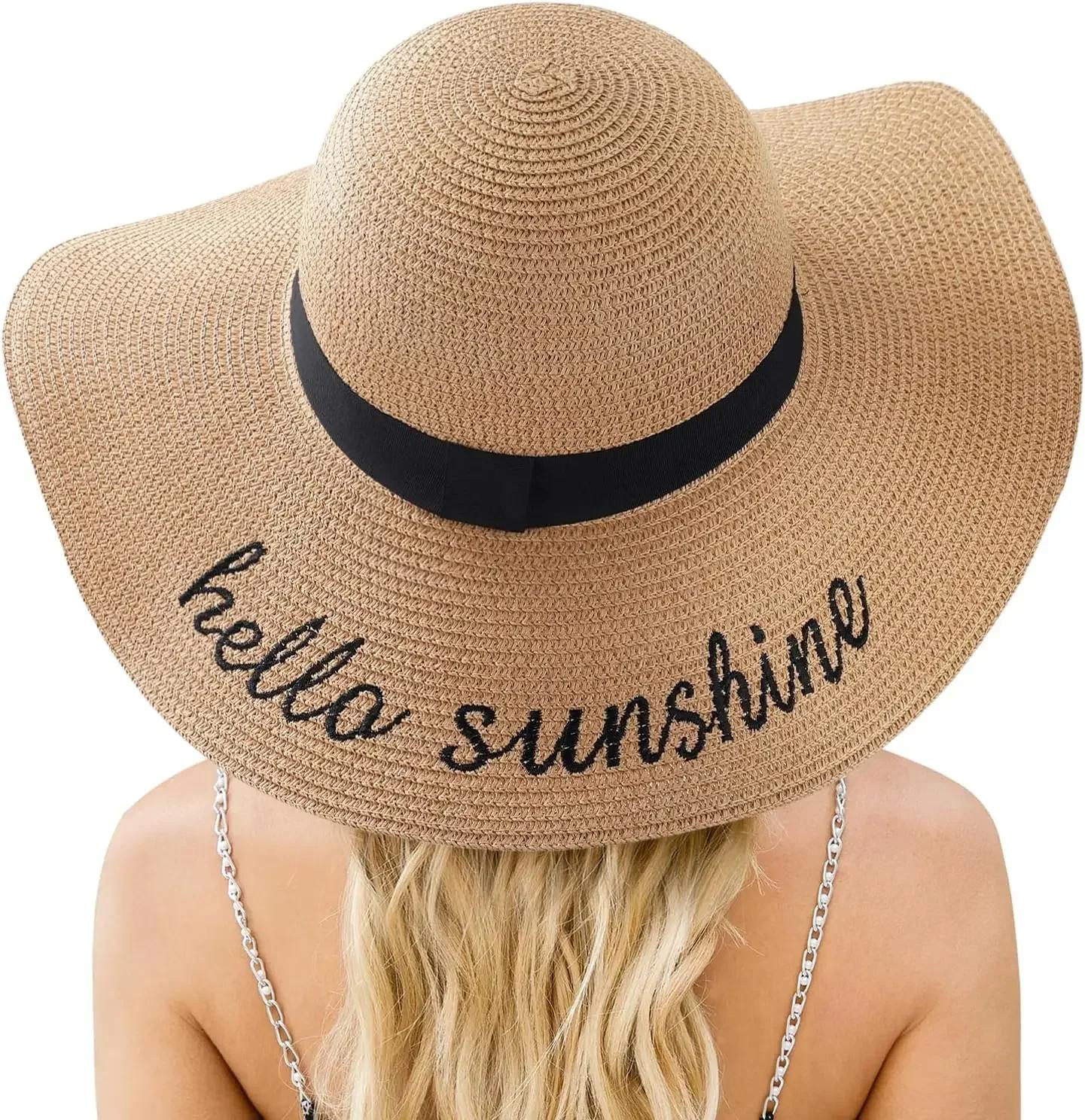 

2025 Beach Sun Hats for Women, Straw Hat for Women, Womens Sun Hat UPF 50+ UV Protection, Summer Hats Packable Foldable (56-58cm) хакі