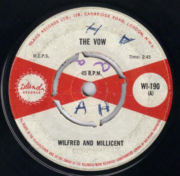 

Пластинка 7 дюймов WILFRED EDWARDS MILLIE SMALL The Vow Ill Never Believe In You WI190 Island Records 1965 Великобритания Поп Б/у