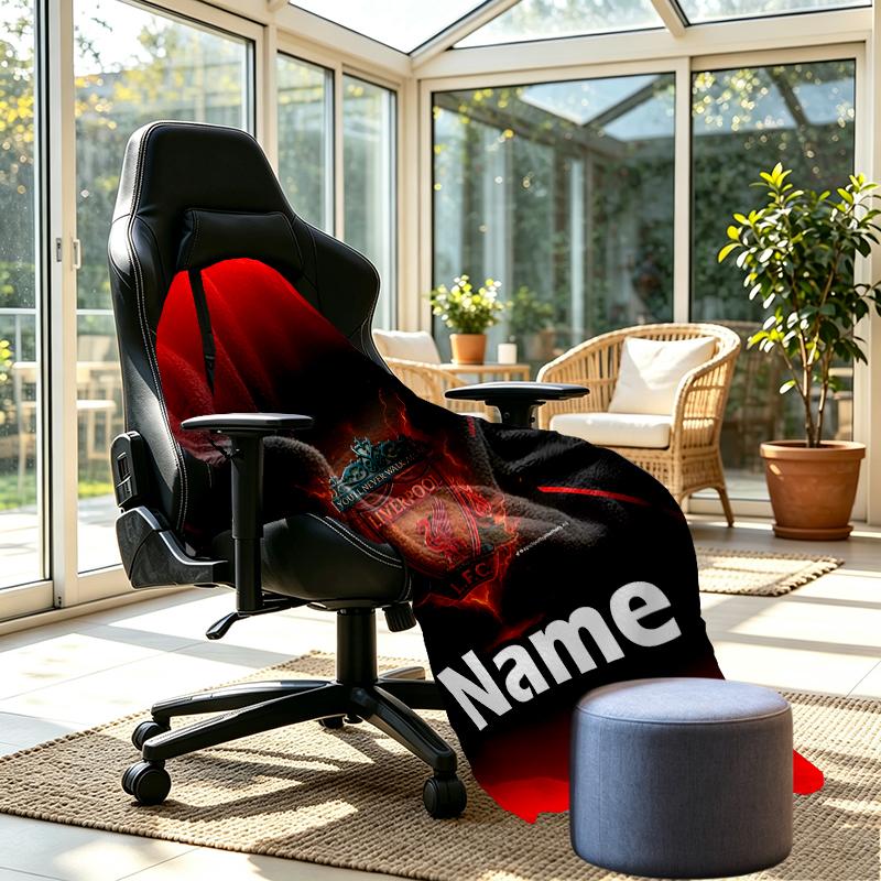 Custom Name Personalized Football team F.C Print Blankets, Home Decor, Bedroom, Sofa, Camping, Couch, Gifts for Birthday Christmas