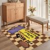 Friends Quote Checkerboard Area Rug Non Slip Soft Floor Carpet for Living Room Bedroom Dorm Entryway Fan Room Decor