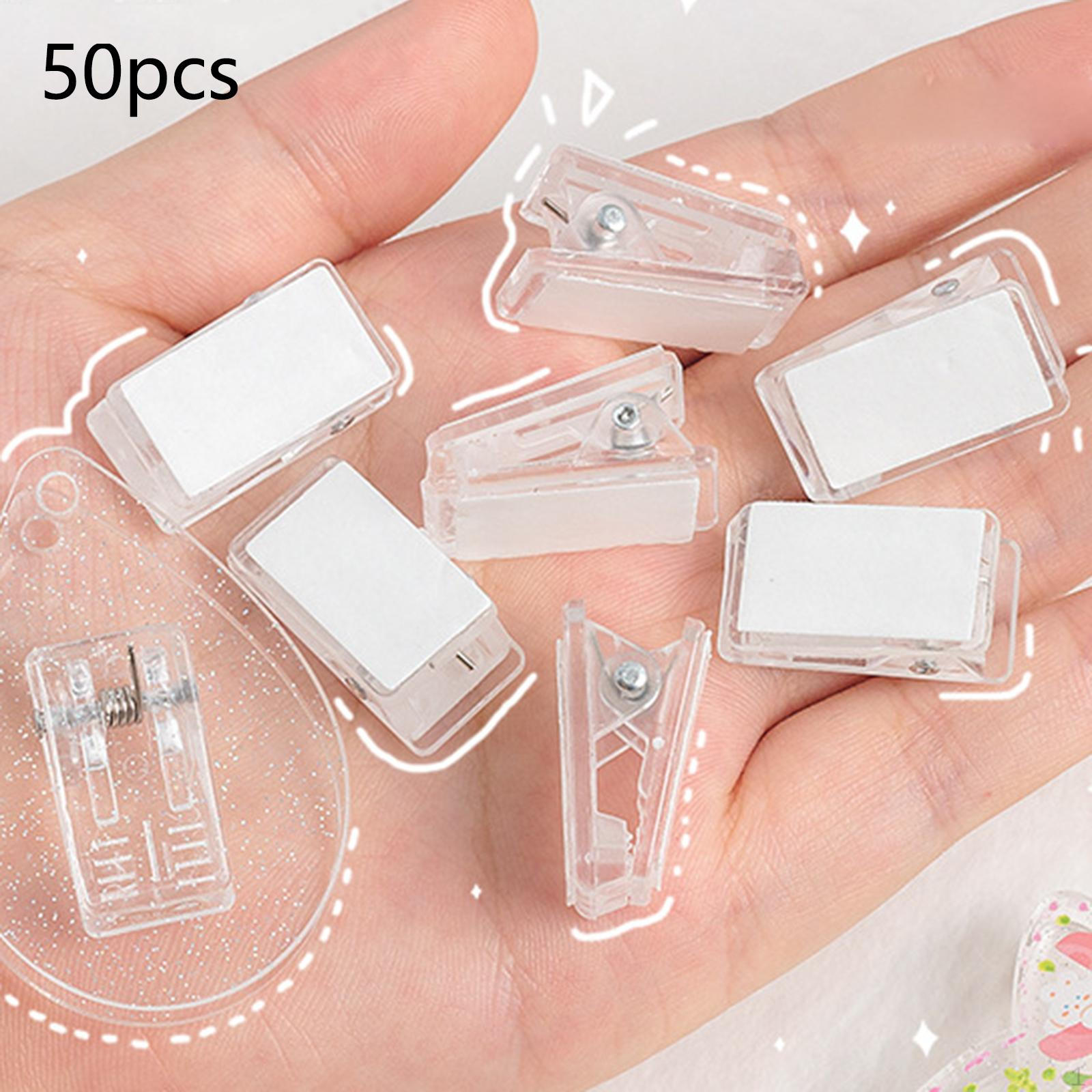 50 Pieces Self Adhesive Clips Double Sided Photo