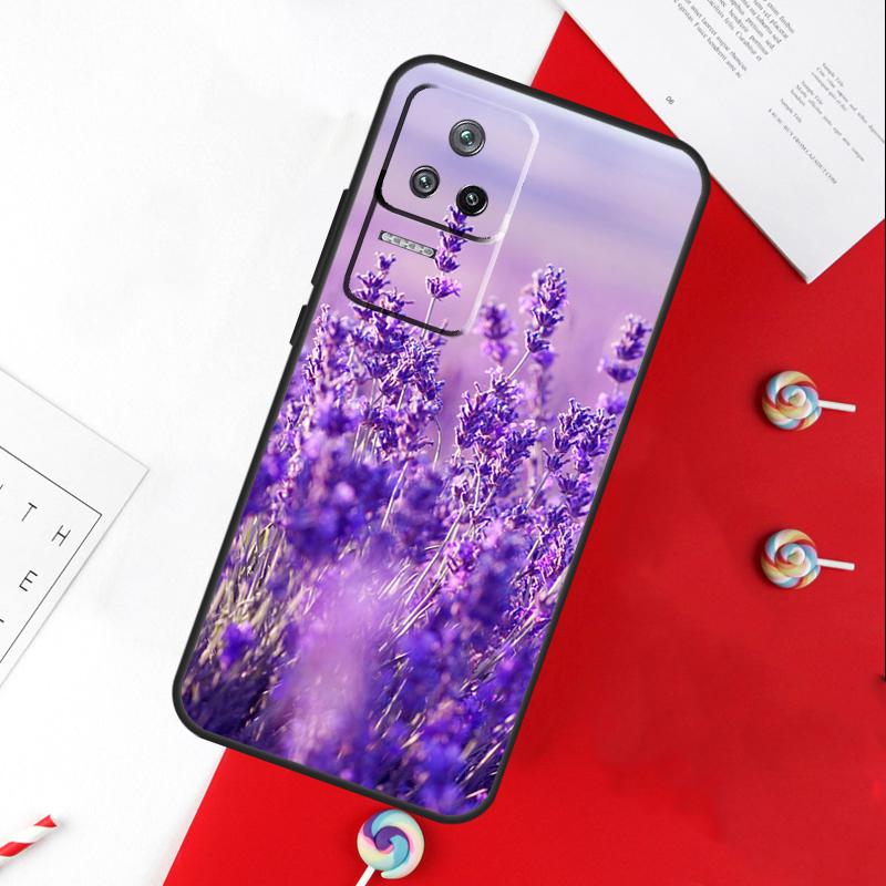 Purple Flowers Lavender Cover For Xiaomi 11T 12T 13T 14T Pro 13 14 15 Ultra POCO X7 Pro X3 X5 X6 F5 F6 M6 Pro Case
