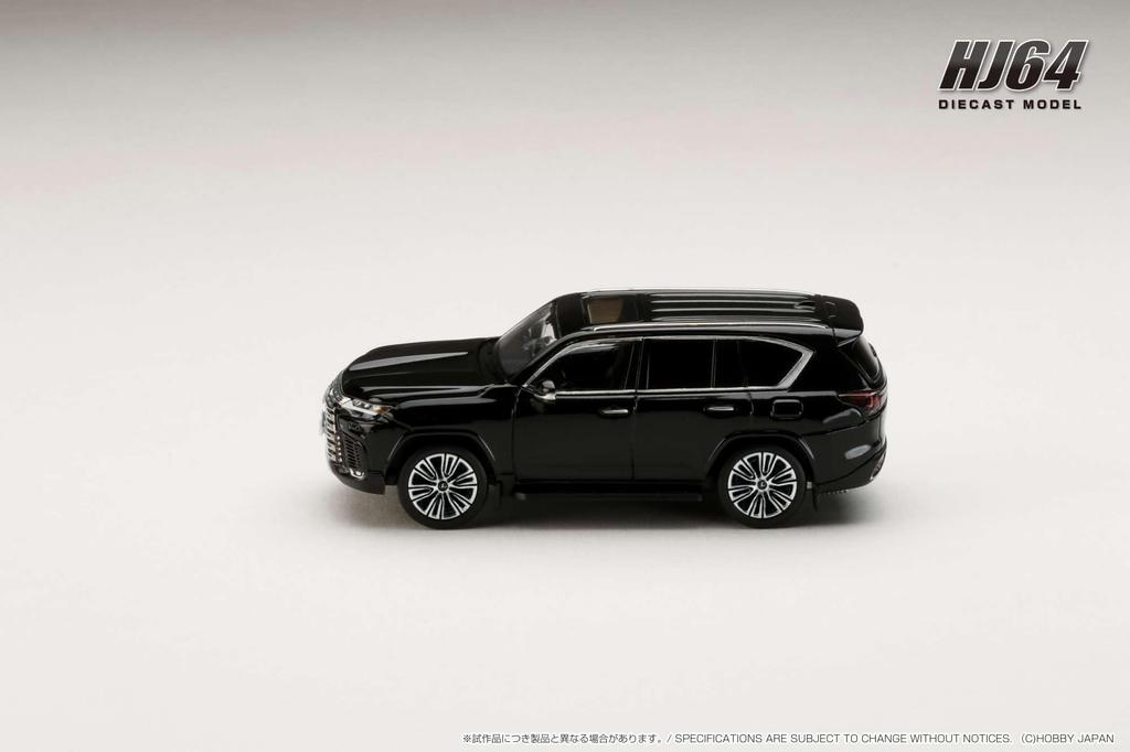 HJ64 1/64 Scale LEXUS LX600 Black Finished Product