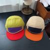 5 Panel Nylon Baseball Cap for Men Women, Color Block Design, Perfect for Outdoor Running, Cycling, Casual Daily Wear