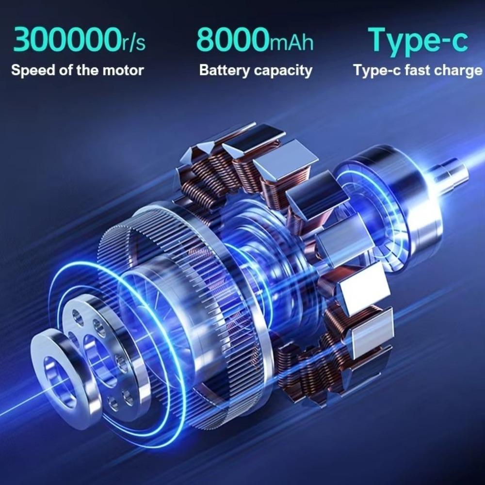 300000RPM Turbo Fan Type-C Charging Brushless Air Blower Easy to Use Rechargeable Blower