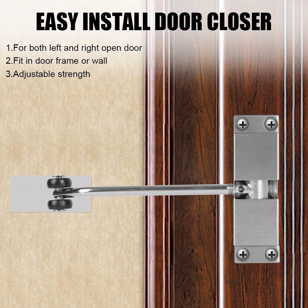 Aluminum Zinc Zinc Alloy Door Closing Device Mute Soft Closing Heavy Duty Door Closer  Hinged Doors