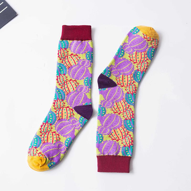 Cartoon Anime Women's Cotton High-top Mid-calf Retro Casual Sports Socks