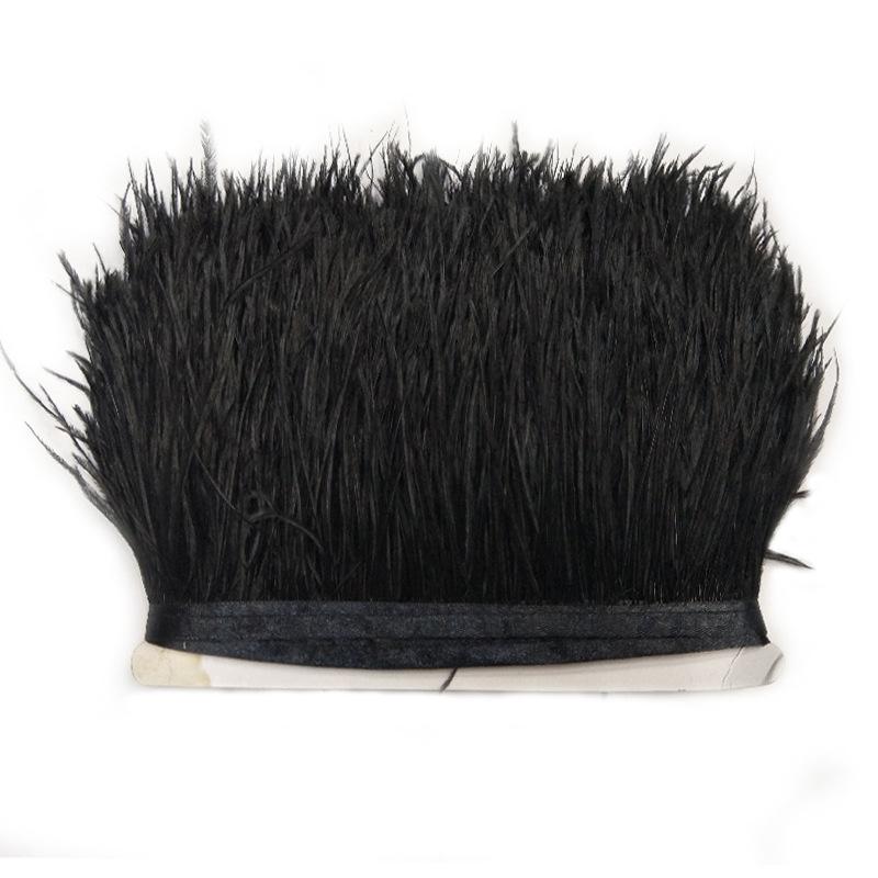 Feather1 Meter Fluffy Ostrich Feather Satin Trim Cloth Sideband 8-10cm Ribbon Fringe Suitable for Skirts / Dresses / Apparel Party DIY