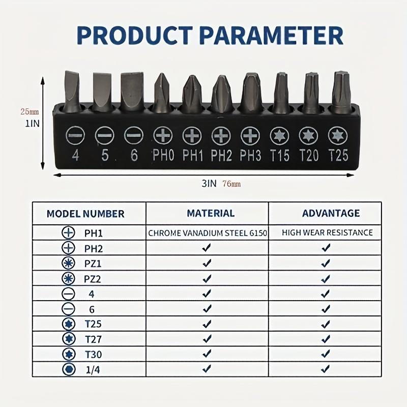 Drill Bit Extension, Quick Release Magnetic Drill Bit Holder Tool Kit with 1/4” Hex Shank Compatible Suitable Self 3 Sizes Optio