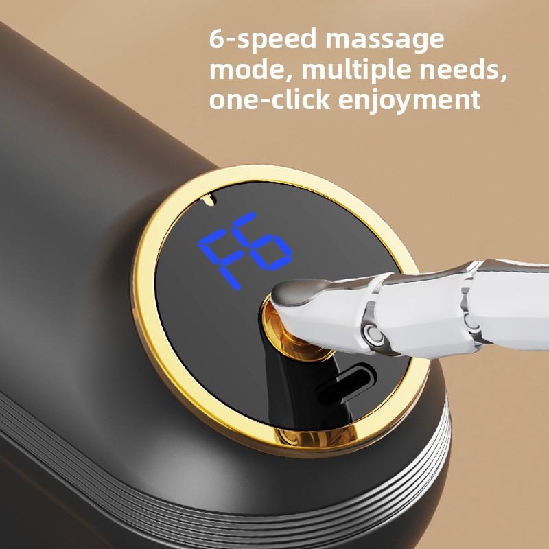 Double Head Fascia Gun USB Charging Massage Gun Fascia Instrument Muscle Relaxation Vibration Fitness Equipment Neck Membrane Gun
