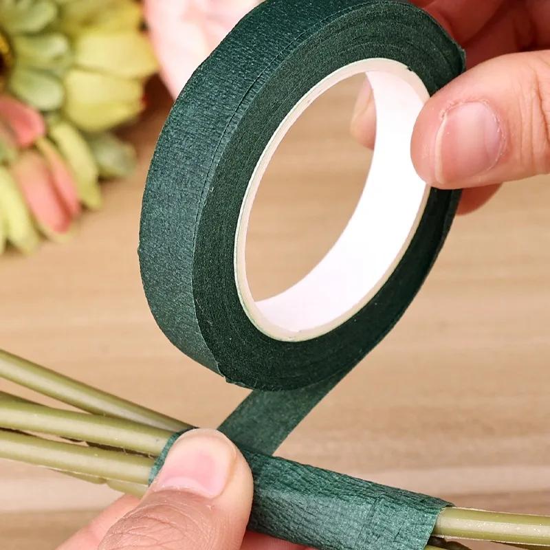 20/1Rolls Bouquet Floral Stem Tape DIY Artificial Flower Self-Adhesive Wrapping Green Tape Wedding Flower Decorative Supplies