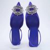 Spring and summer new colored pointed high-heeled sandals women's large-size rhinestone banquet fashion women's shoes