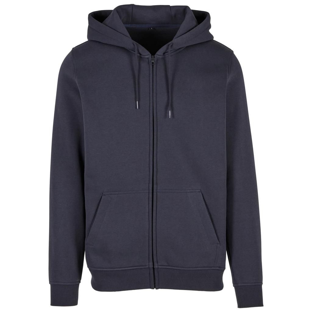 Build Your Brand Mens Heavy Zip Up Hoodie
