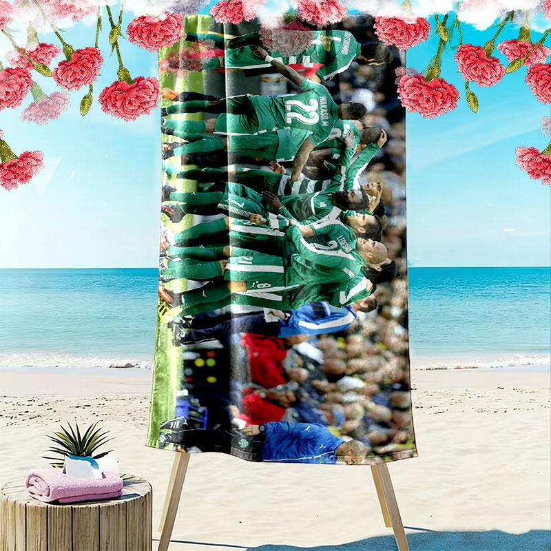 Panathinaikos FC Print Strandtuch, Großes Weiches Schnelltrocknendes Handtuch für Strand Camping Schwimmen