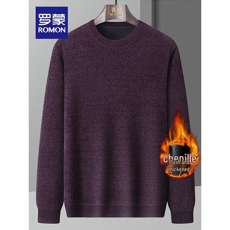 Romon Men's Warm Crewneck Sweater