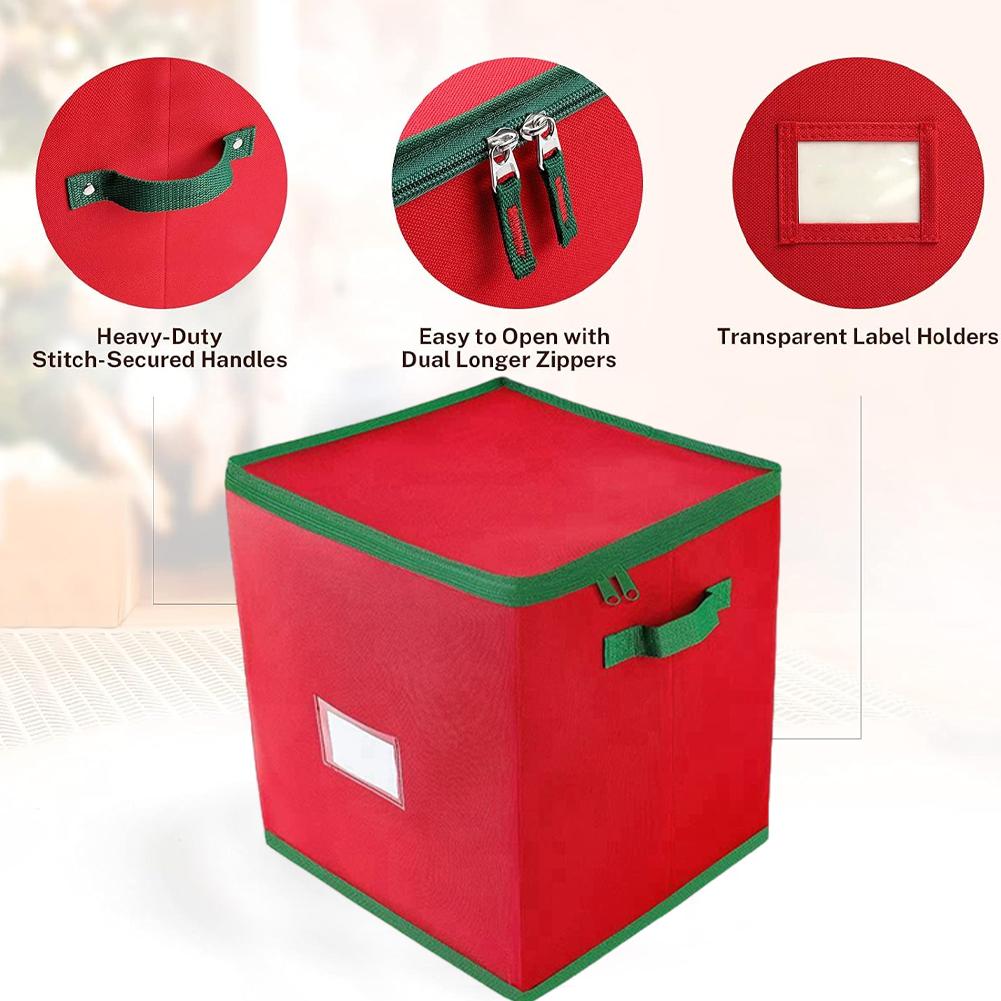 Christmas Ornament Storage Box with Dividers Christmas Storage Containers Xmas Decoration Storage Box Stores Up To 64 Ornaments