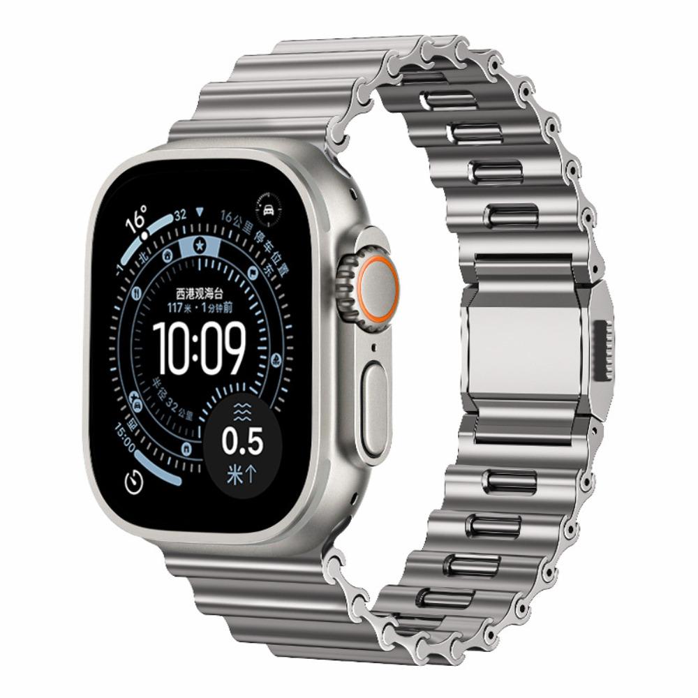 Stainless Steel Strap for Apple Watch Ultra 3 2 1 49mm Series 10 11 46mm Metal Band for Iwatch 9 8 7 45mm 6 5 SE3 44mm Bracelet